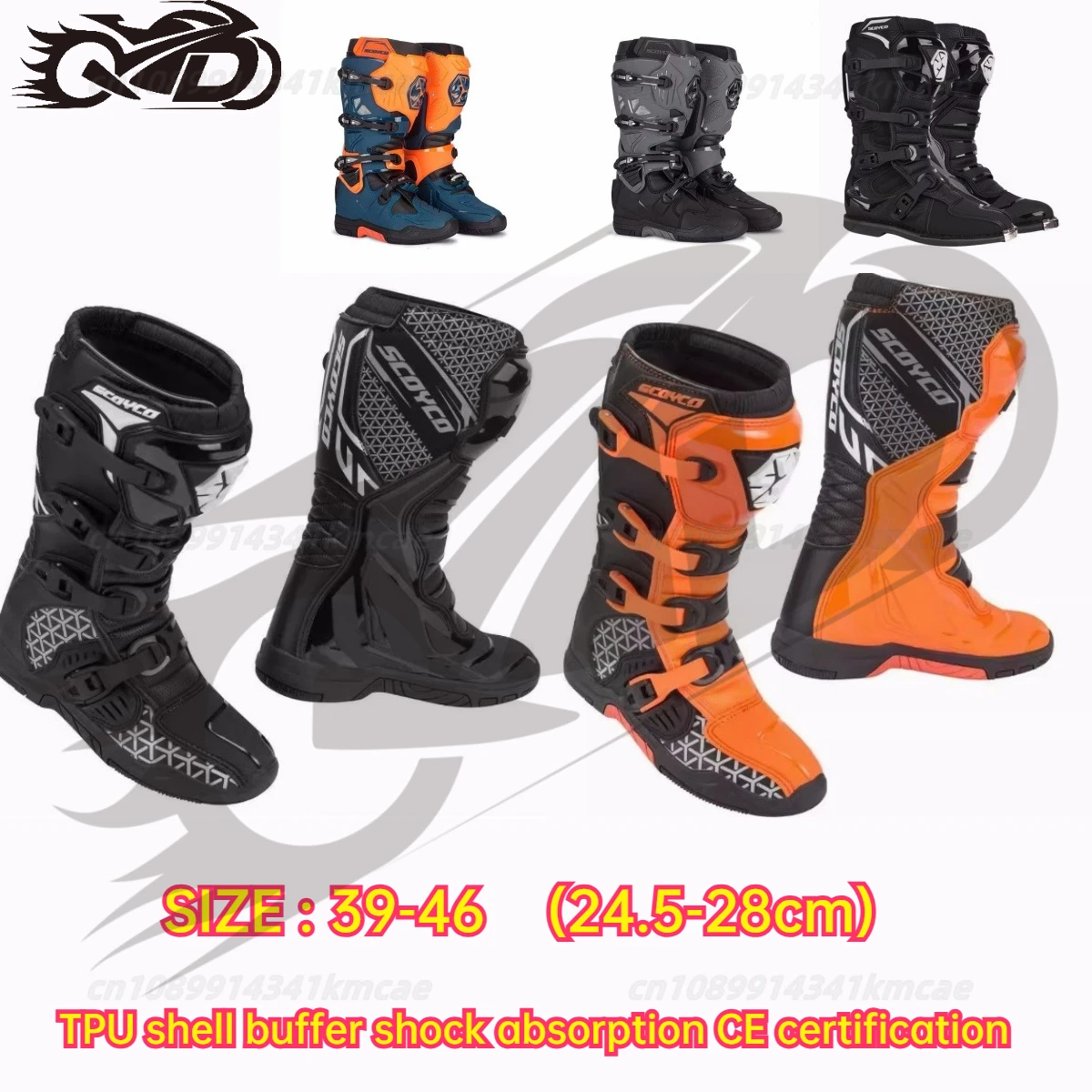 

SCOYCO Saiyu Motorcycle Off-road Boots Activity Shaft Lindau Rally Racing Shoes Riding Boots Men and Women botas motocross