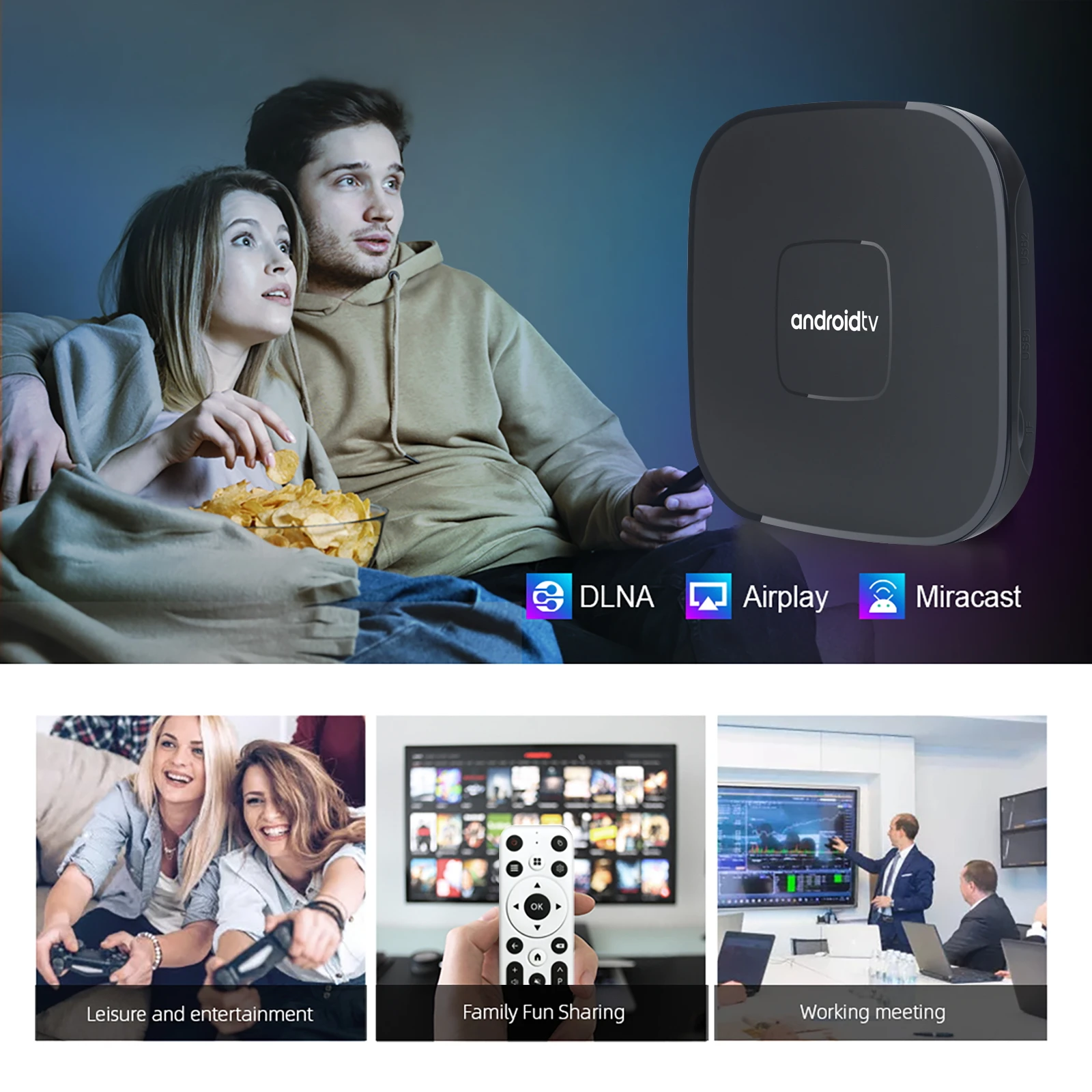 Q96 A1 Set-top Box Smart TV Box 4G WIFI Android 14.0 Allwinner H313 Quad Core Smart TV Box iptv