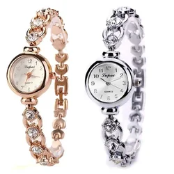Reloj de pulsera de diamantes de imitación de aleación para mujer, reloj de diamantes de lujo para mujer, reloj de pulsera de cuarzo informal, nuevo