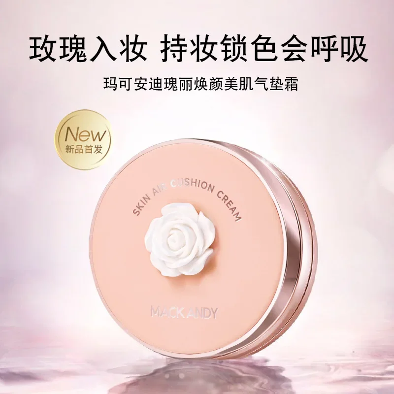 Marco Andy Beauty Cushion Cream 3D Petals Light &Thin Long-lasting No Makeup Control Oil Control BB Cream Cosmetics Skin Care