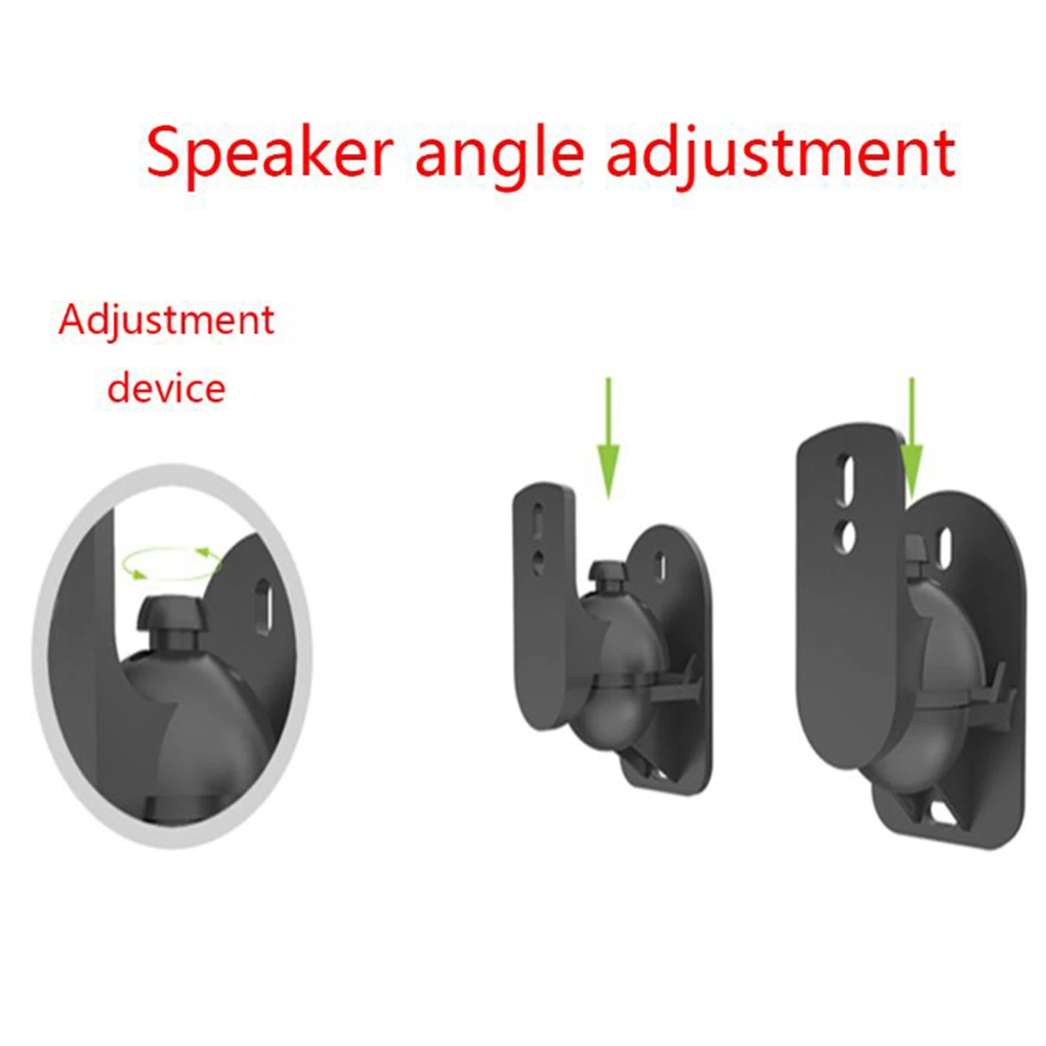 HFES 1 par universal alto-falante satélite suporte de montagem na parede braçadeira de suporte de teto com rotação de ângulo de giro e inclinação ajustável