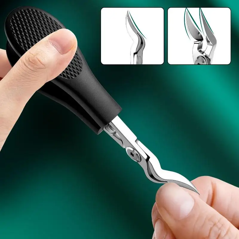 

Slanted Pointed Pipe Bend Nail Clipper Anti-Splash Ingrown Portable High Quality Eagle Beak Oblique Toenail Fingernail Trimmer