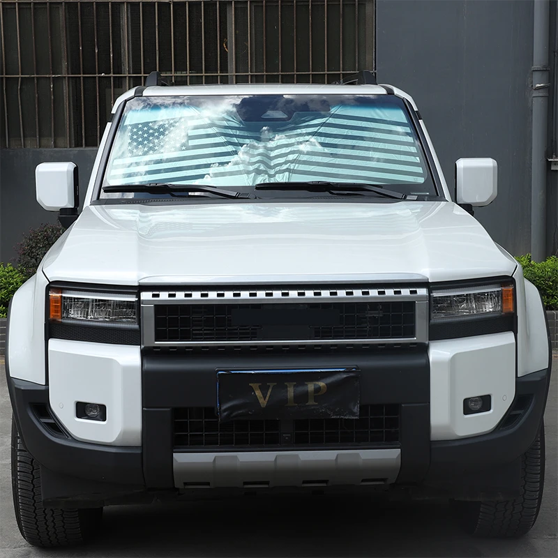 

Silver Tape Car Front Glass Anti-UV Sunshade Interior Car Accessories For Toyota Land Cruiser Prado 250 LC250 2024-2025