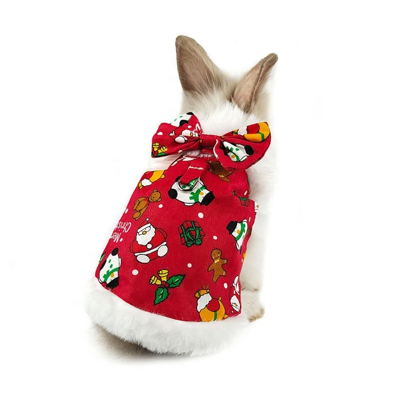 Clothes Pet Christmas rabbit Clothes Pet Clothes 2021 Christmas Suit rabbit Supplies