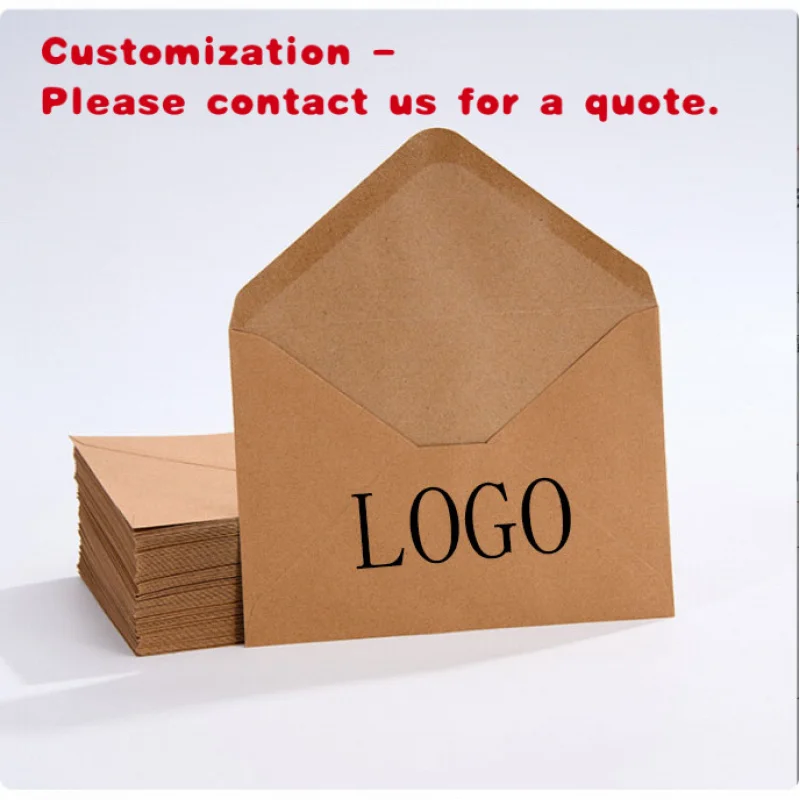 custom.Custom Printed Kraft Paper Pocket Envelope Files Cards Photos-mailing Bags