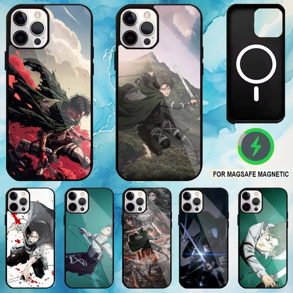 

A-Attack on T-Titan Levi Phone Case For iPhone17,16,15,14,13,12,11 Plus,Pro Max Magnetic For Magsafe Wireless Charging