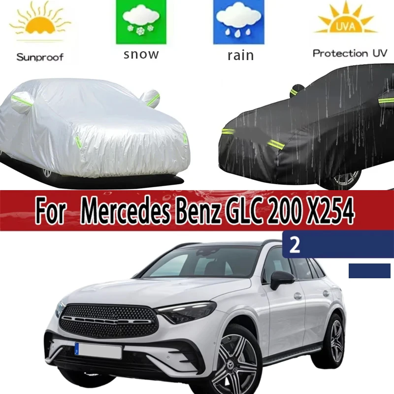 

For Mercedes Benz GLC 200 X254 2022-2024 Full Car Covers Outdoor Sun Anti UV Rain Snow Dust Protection Oxford Cloth Accessories