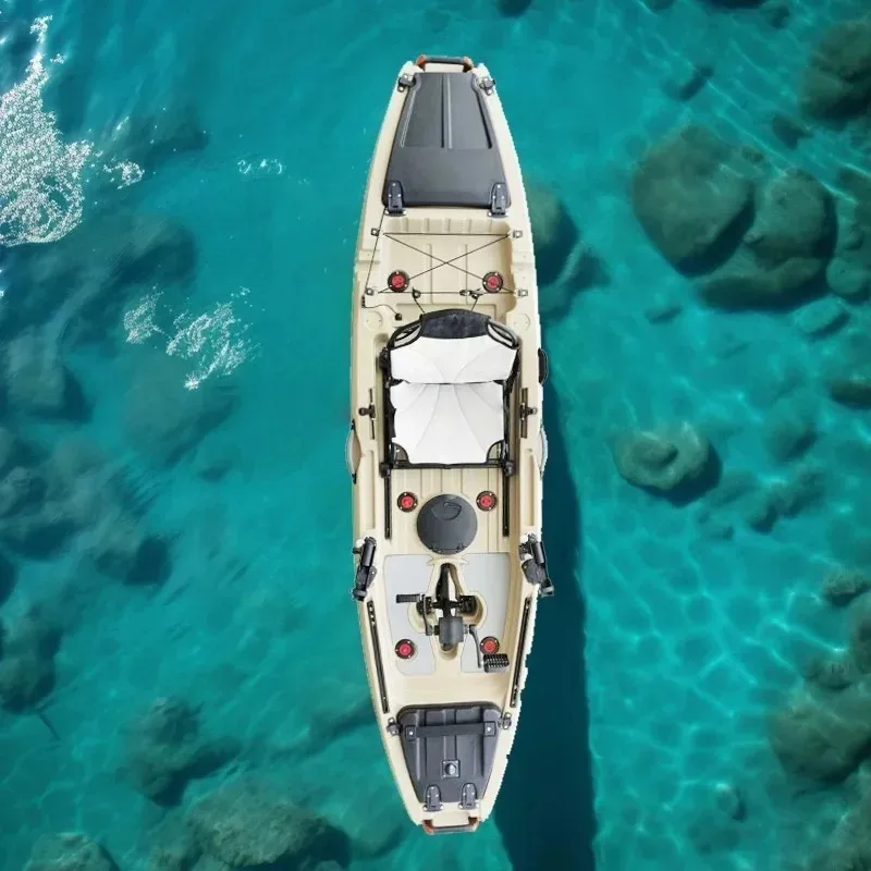 

New Propeller-Driven Pedal Kayak, 300 x 80 x 30 cm Single-Person Fishing Boat, Comes with 1 Propeller