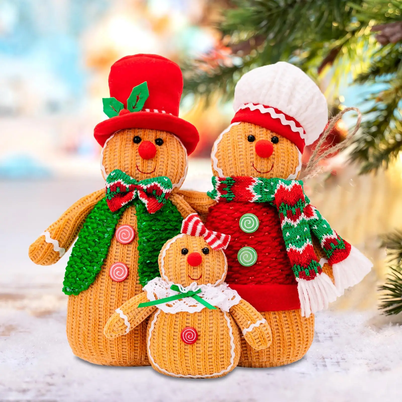 3 Pieces Gingerbread Man Plush Toy, Stuffed Animals Cute Soft Toy, Cuddly Doll for Children Anniversary Gifts, Birthday Gifts