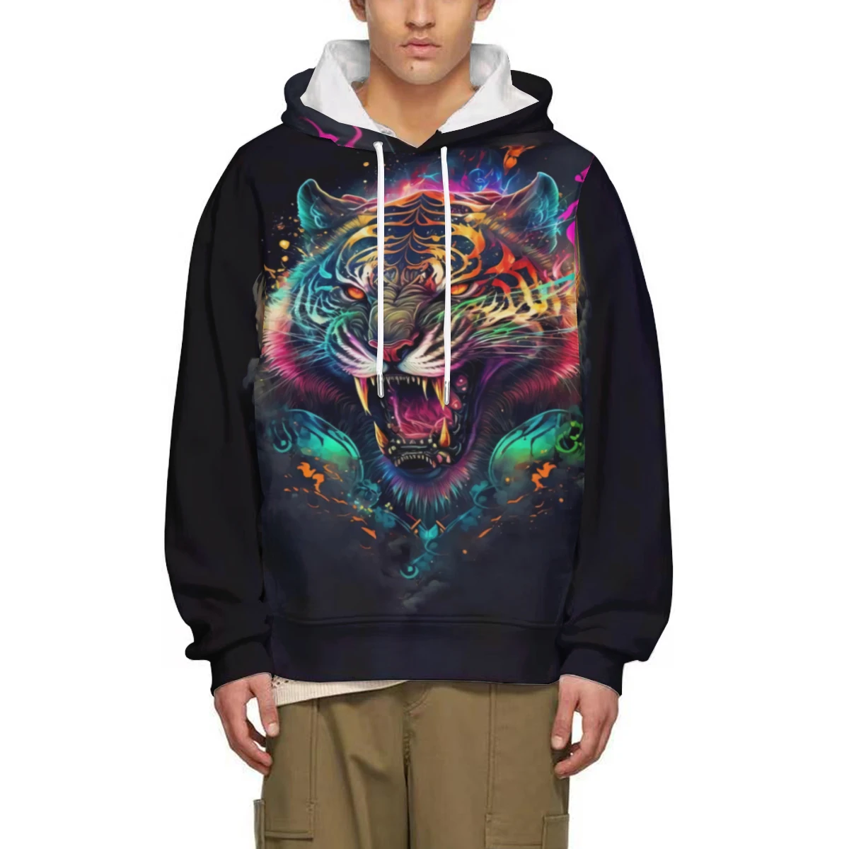 

Fashion Autumn Winter Animal Tiger 3d Print Hoodies For Men lion Hooded Sweater Men Clothing Long Sleeve Sweatshirt