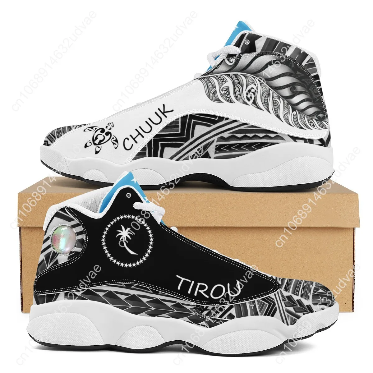 Brand New Polynesian Samoa Tribal Tonga Style Running Shoes Custom Ball Sports Team Logo Men's Basketball Sports Shoes