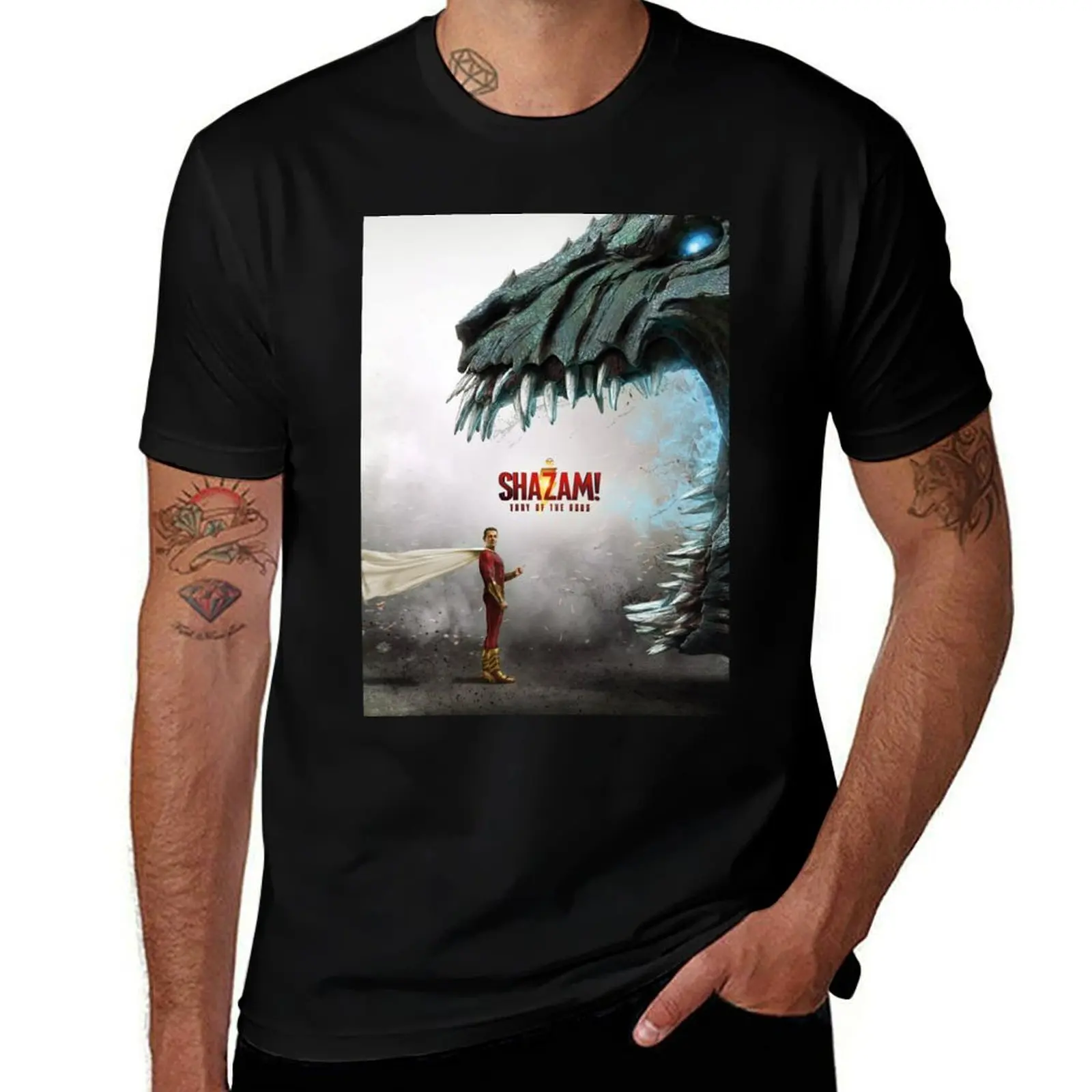 Billy batson - shazam - Shazam movie (2023) poster T-Shirt Odor Resistant Short Sleeve Top