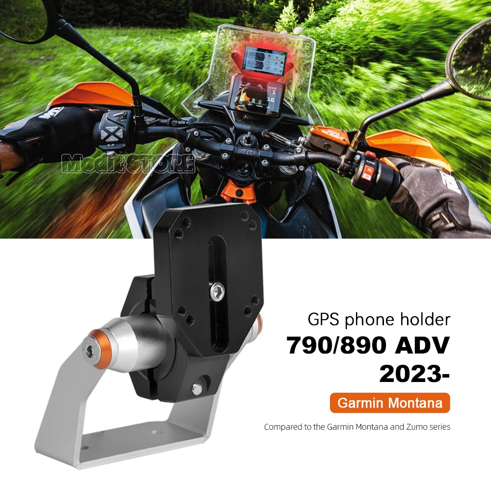 2024 For 790 Adventure 890 Adventure R/Rally 890 2023-UP Motorcycle Adjustable GPS Phone Mount Navigation Holder Bracket