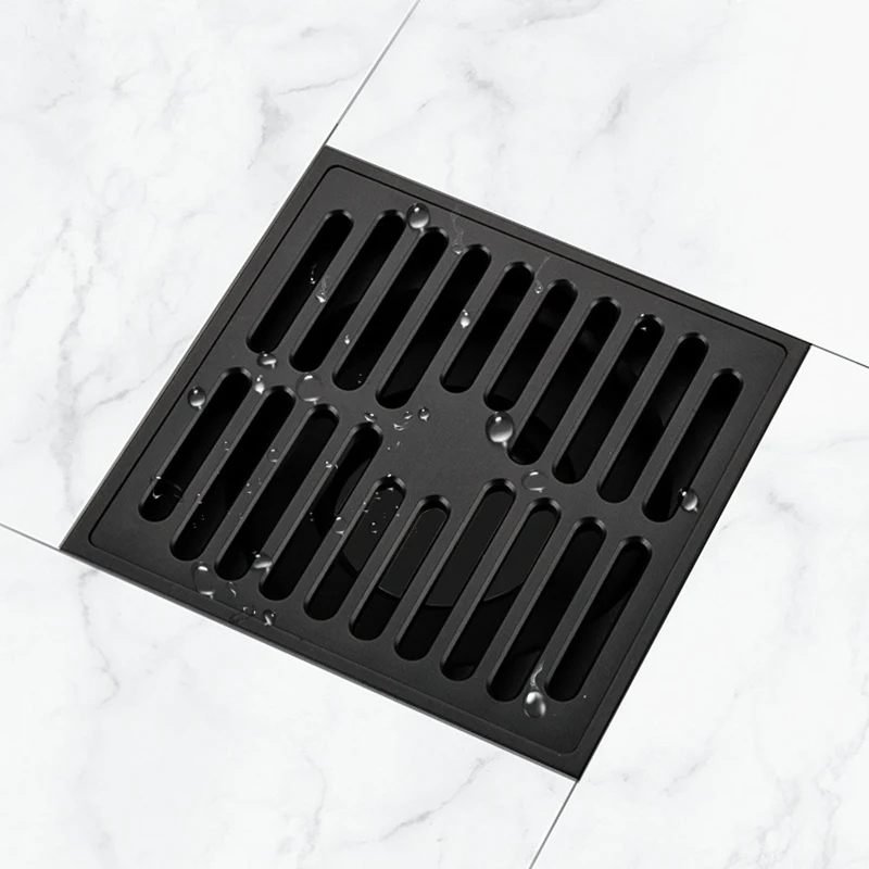 All Copper Floor Drain Deodorant Bathroom Drainage Large Displacement Floor Drain 10x10cm Bathroom Drainage Accessories