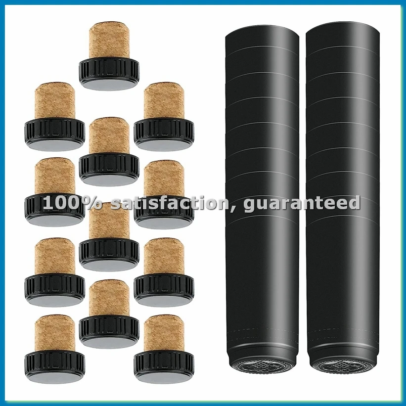 

Термоусадочные колпачки для винных бутылок, 50 шт., черные, из ПВХ, для укупорки винных бутылок - AT35