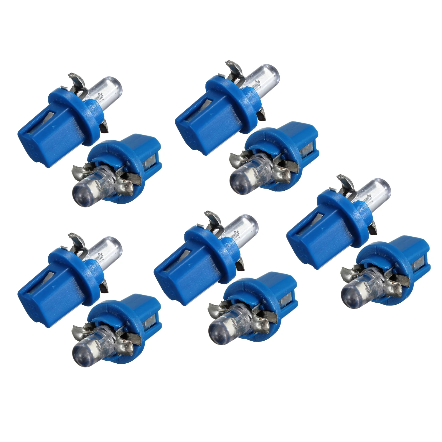 10x MEDIDOR DE BOMBILLA LED DASH B8-5D T5 lámpara con soporte AZUL SINTONIZACIÓN auto coche luz Rico