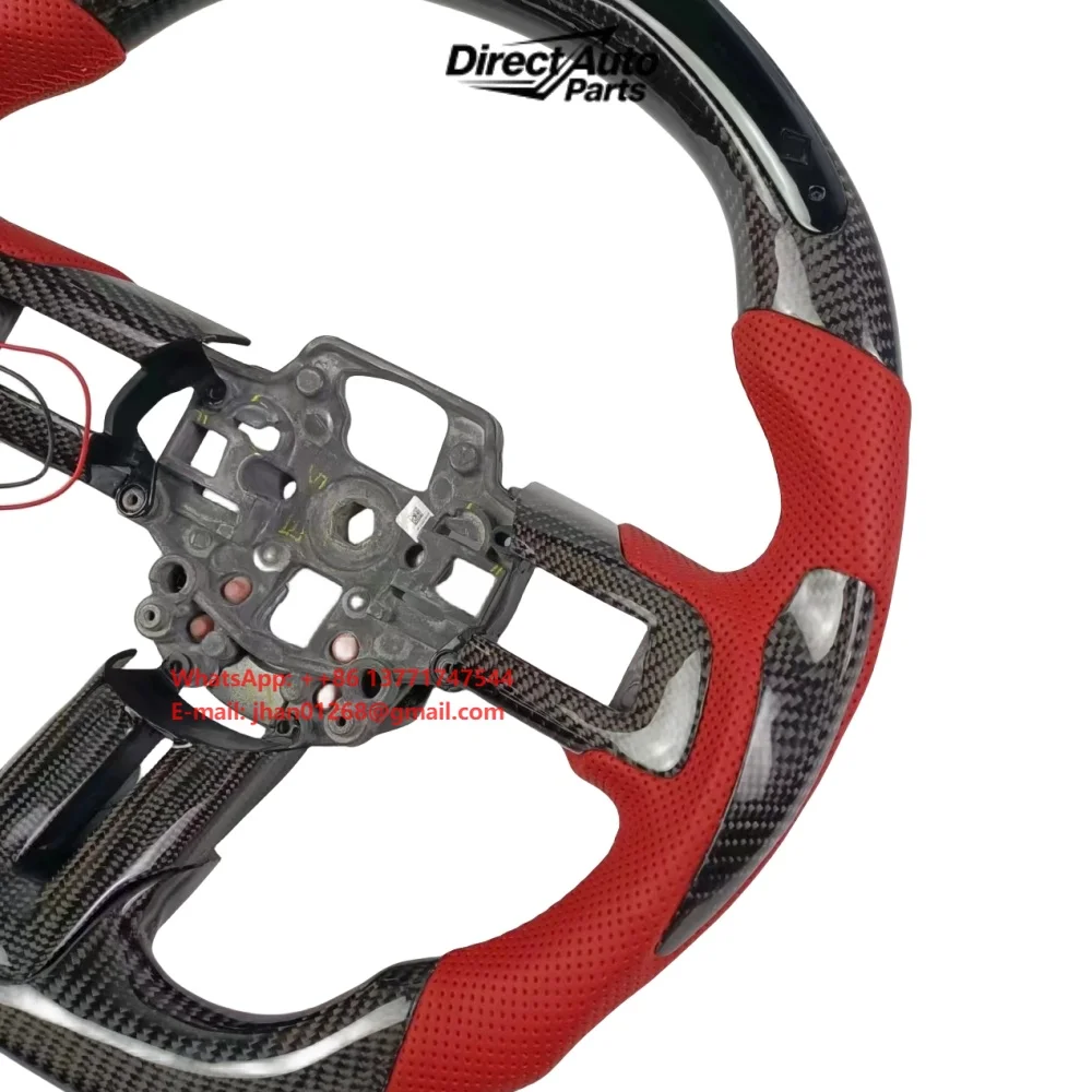LED Carbon Fiber Steering Wheel, Suitable for Mustang