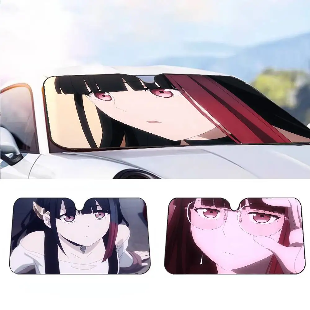 

Автомобильный солнцезащитный козырек в стиле аниме M-Metallic R-Rouge, зонтик от солнца на лобовое стекло автомобиля, защита от ультрафиолета и внутренний охладитель