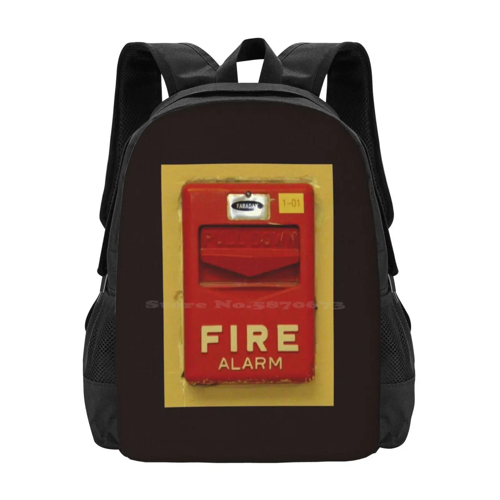 Fire Alarm ขายร้อนกระเป๋านักเรียนกระเป๋าเป้สะพายหลังกระเป๋าแฟชั่นคําป้ายข้อความ Urban