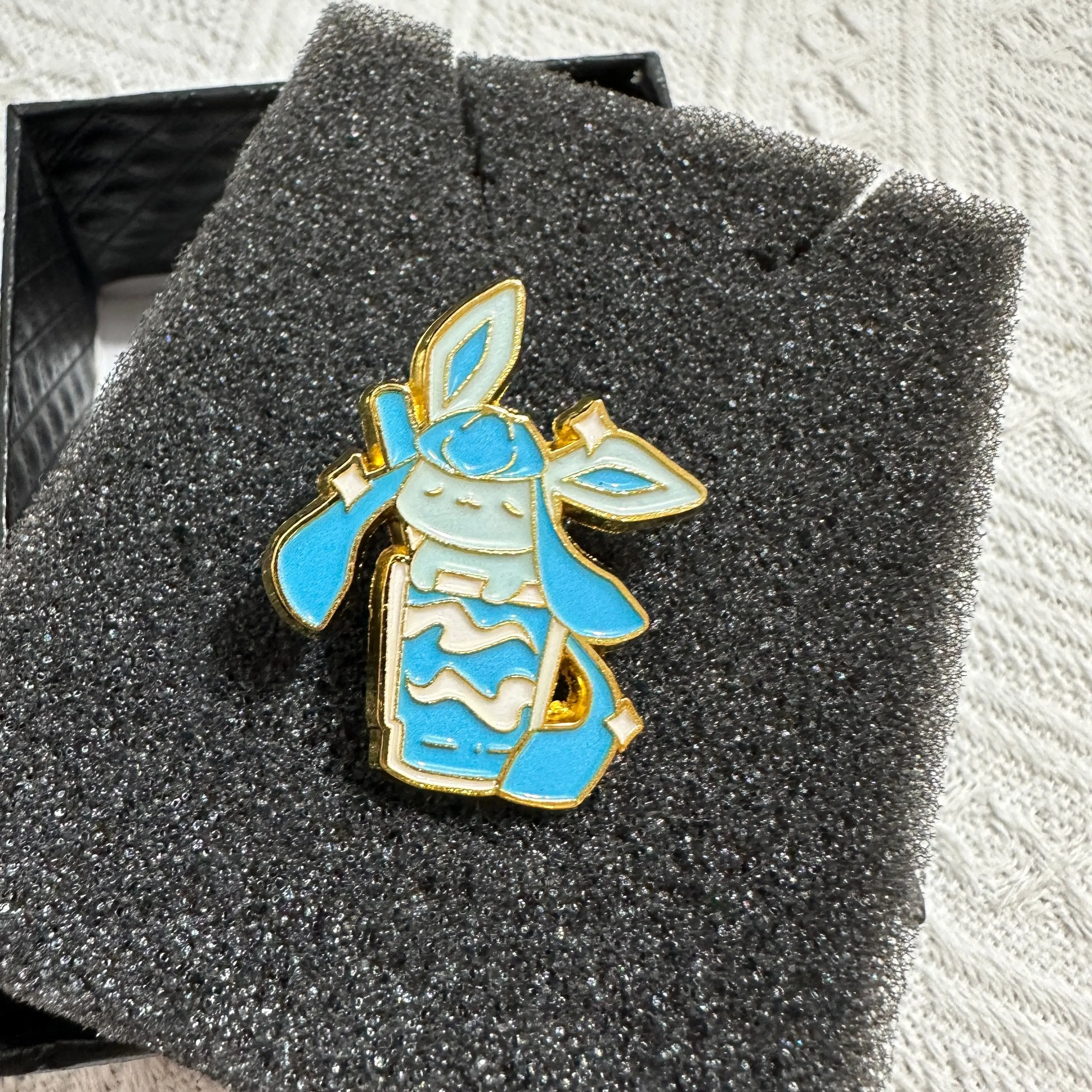 Blue Slushy Glaceon Eevee Enamel Pin