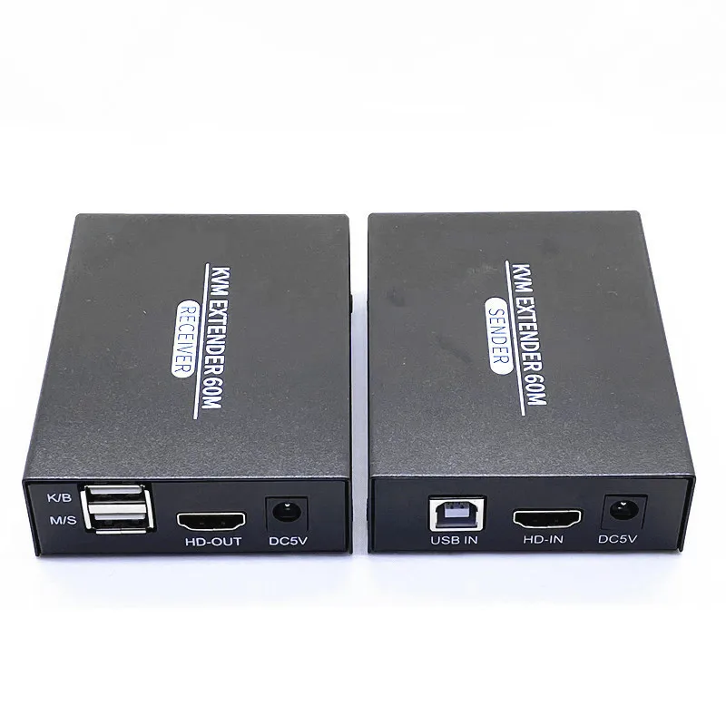 1080P HDMI-Compatible KVM Extender 60-150M LAN Cable USB Video Converter Support HDTV Monitor Connection