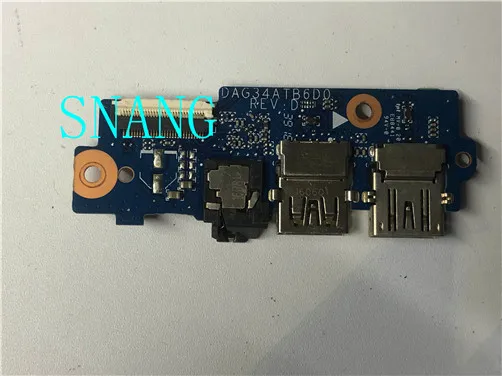 Usado para laptop original usb arayüz kartı hp pavilion 15-au TPN-Q172 placa usb sesli baskı dag34atb6d0