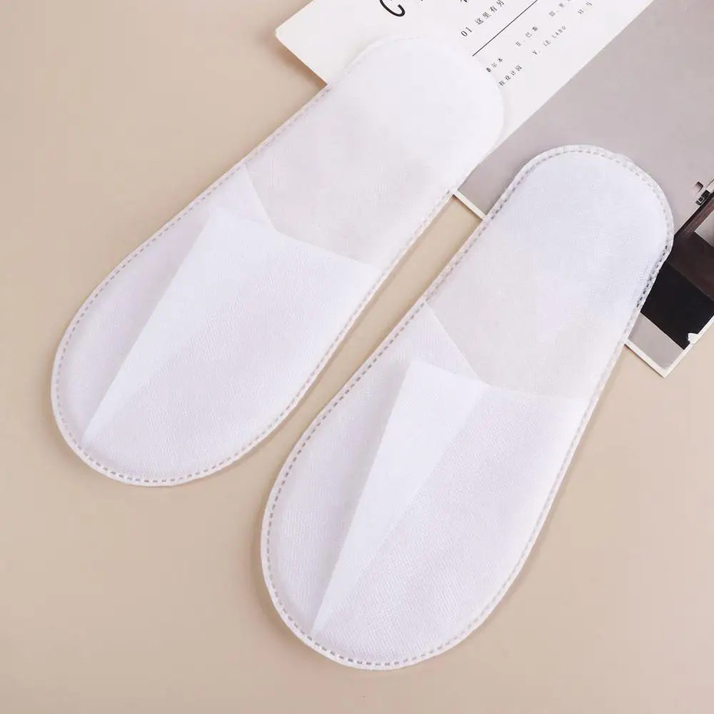 Non-Woven Hotel Disposable Slippers Footwear One Size Home Guests Use Slippers Soft Non-slip Hospitality Slippers Bathroom