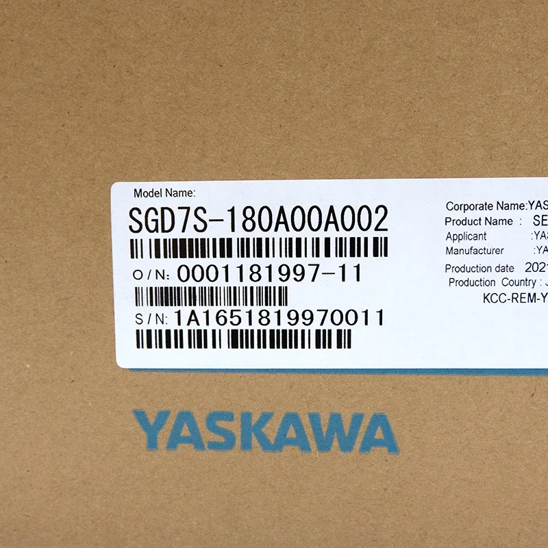 in stock original and new PLC Servo Pack YASKAWA Servo Drive Amplifier SGD7S-180A00A002