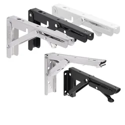 2PCS Stainless Steel Bracket For Folding Stand Table Shelf Support Wall Mounted Goods Shelve Mesa De Pared Plegable Bookshelf