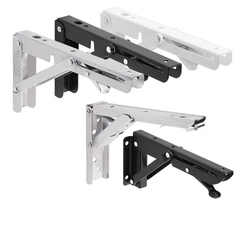 2PCS Stainless Steel Bracket For Folding Stand Table Shelf Support Wall Mounted Goods Shelve Mesa De Pared Plegable Bookshelf