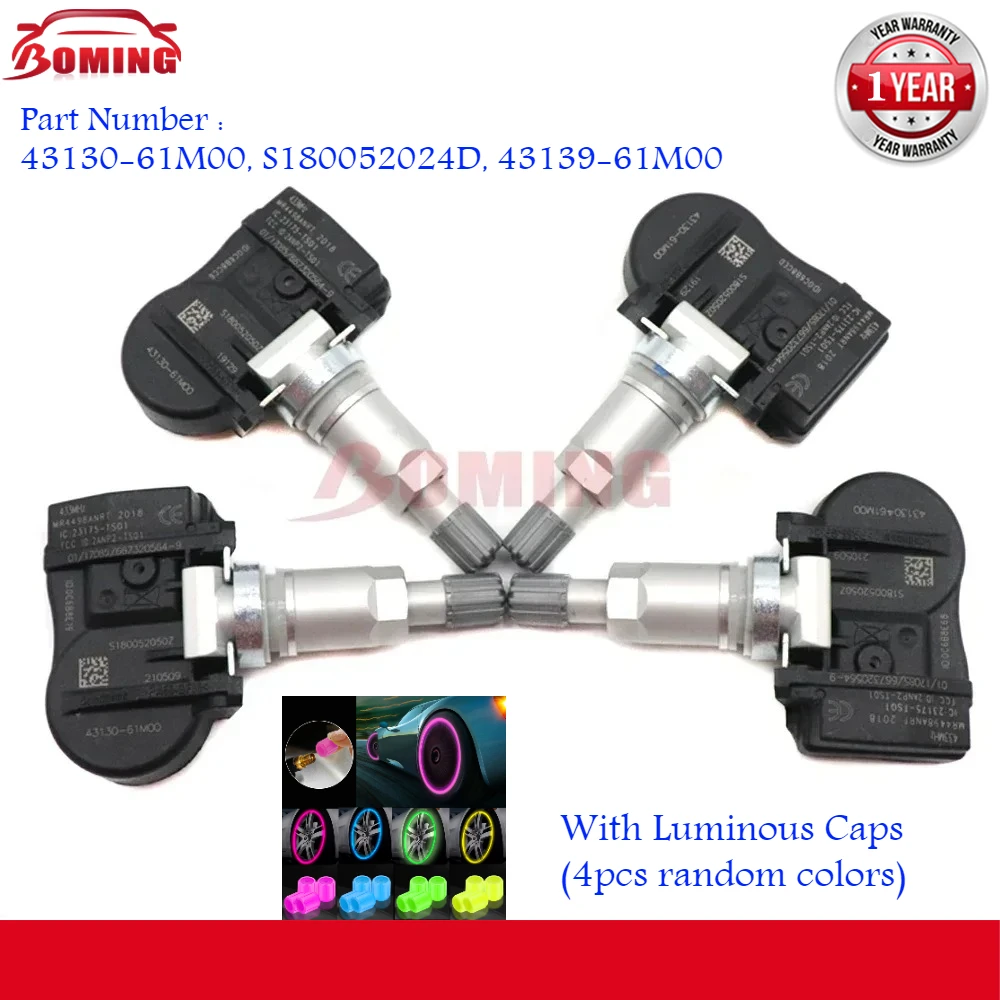 

Car Tire Pressure Sensor 43130-61M00 TPMS 433MHz For Suzuki Swift Vitara SX4 S-Cross Ignis Baleno Jimmy 4313961M00 43130 61M00