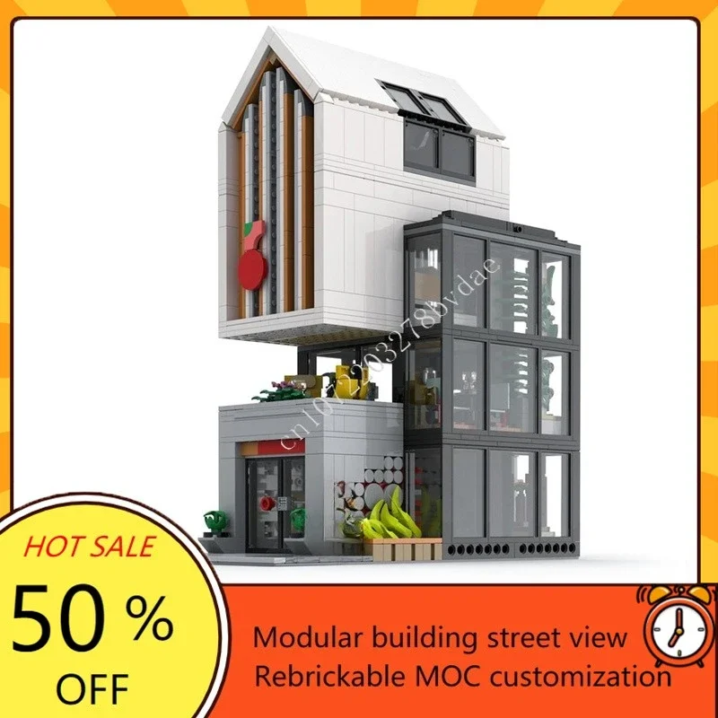 1616PCS Financieel Centrum Modulair MOC-model Creatief Street View BlockCustom Puzzel Architectuur DIY Educatief Assemblagecadeau