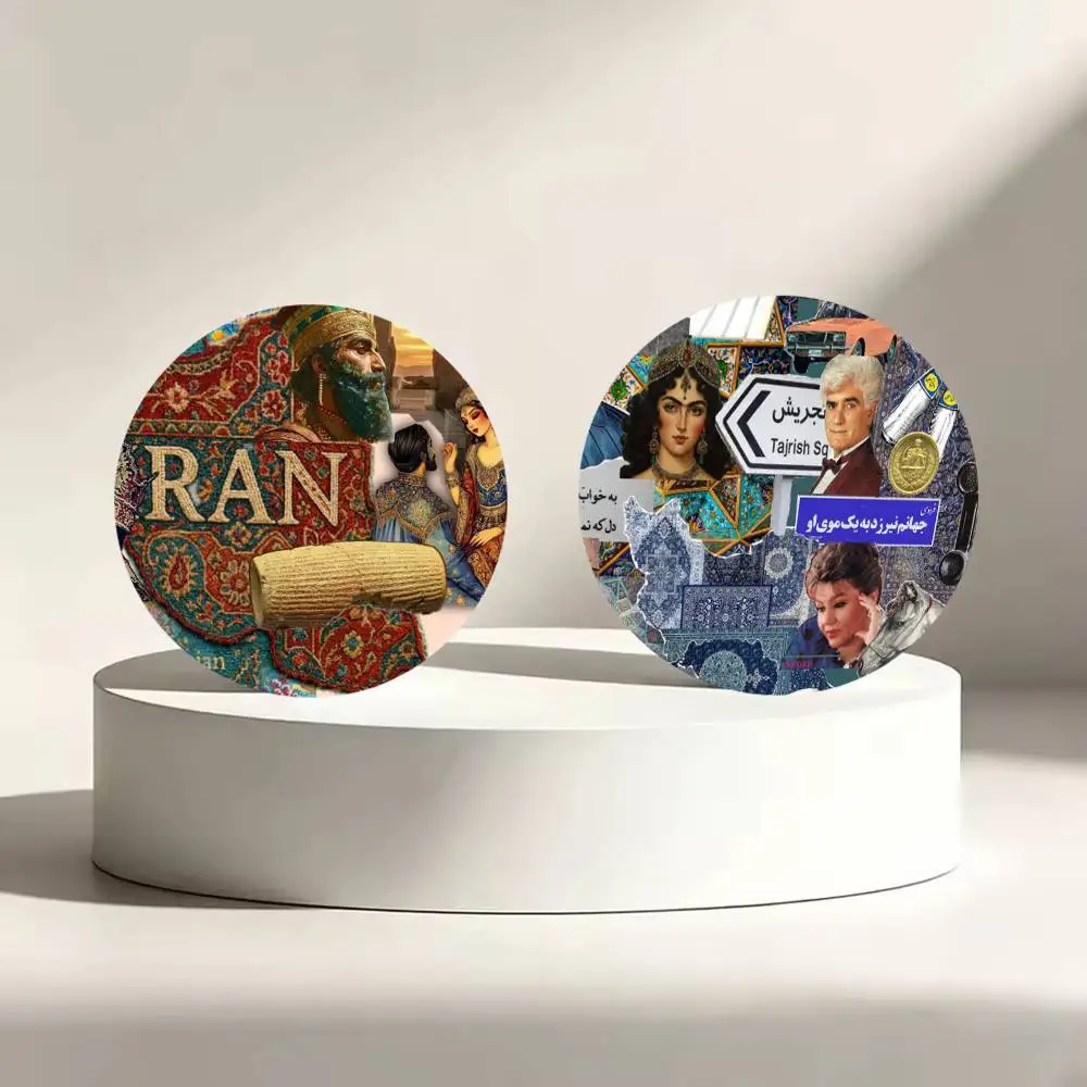 History Iran Shah Art wallpaper 25mm 32mm 44mm 58mm 75mm Brooches Badges Pins for Accessories Gift