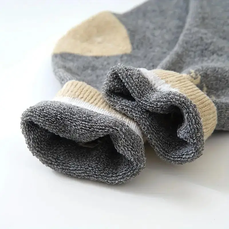 5足組 高品質 冬用ソックス メンズ レディース アウトドア 防寒 暖かい 厚手 スノーブーツ ロングソックス 男性用ギフト ソックス 37-44