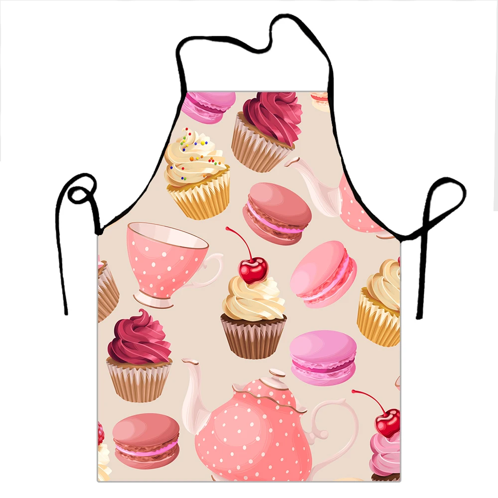 1pc Christmas Tree and Gingerbread Man Bib Merry Christmas Holiday Decoration Linen Sleeveless Home Cooking Baking Apron