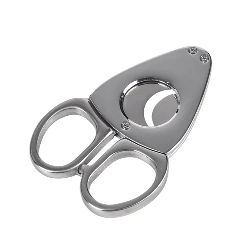 

New stainless steel dual functional Cigar cutter Cigar scissors Gadgets for Men
