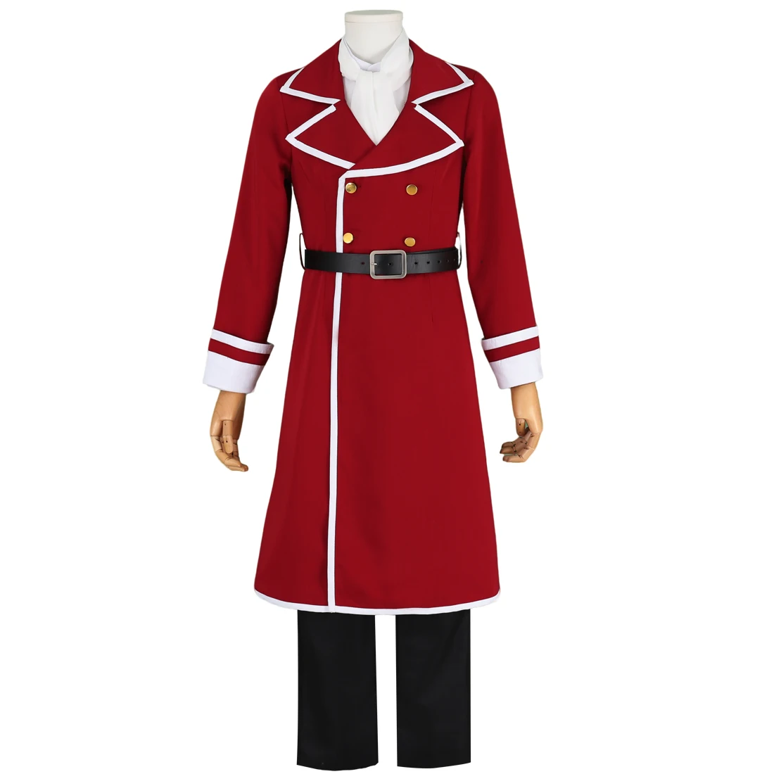 

HOLRAN Anime Fried Justine Cosplay Costume Red Long Coat Full Set Anime Uniform Halloween Party Outfit For Men