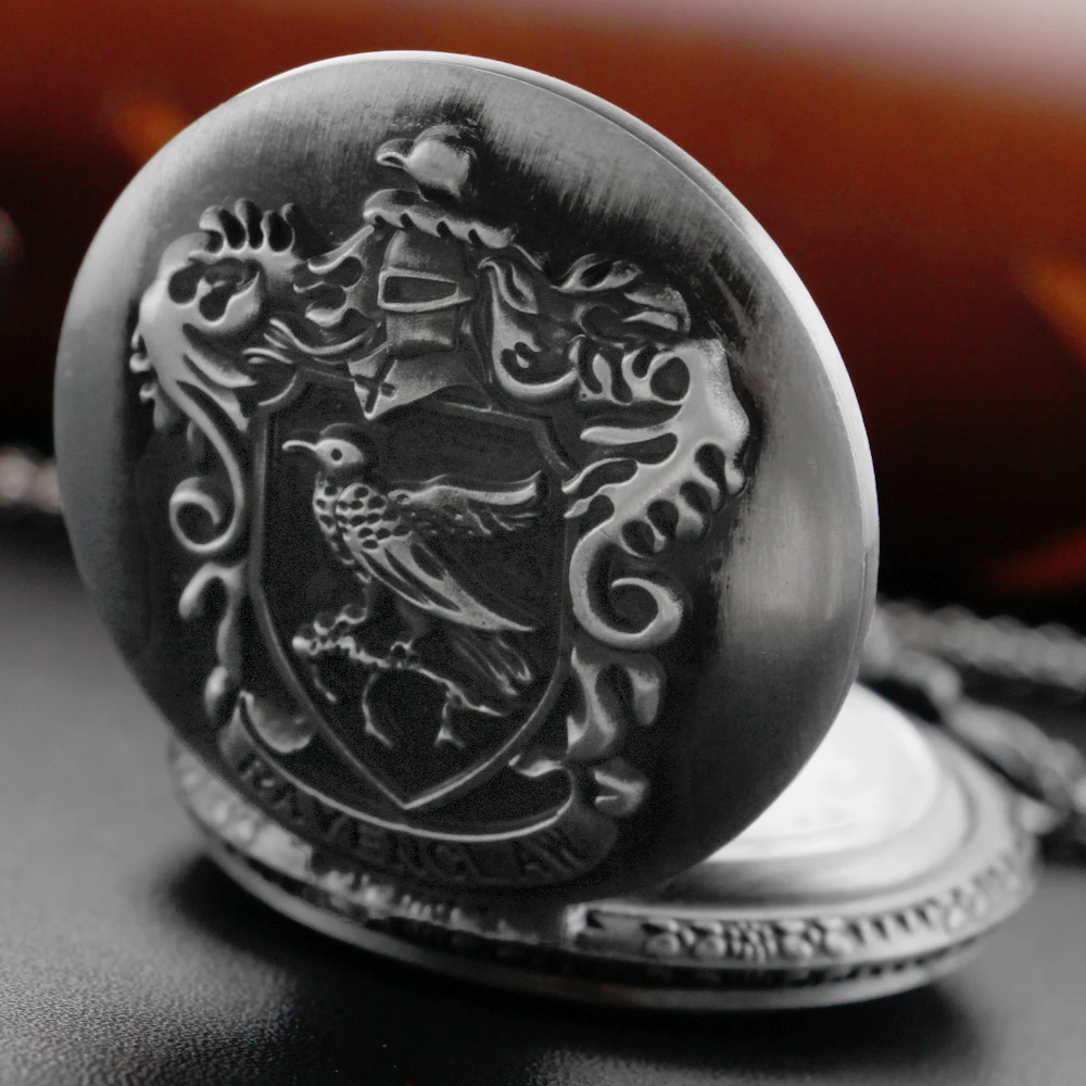 Academy Of Magic Badge นาฬิกาโรมันดิจิตอลจี้ Hollow Bronze Steampunk Vintage สร้อยคอของขวัญนาฬิกาข้อมือ