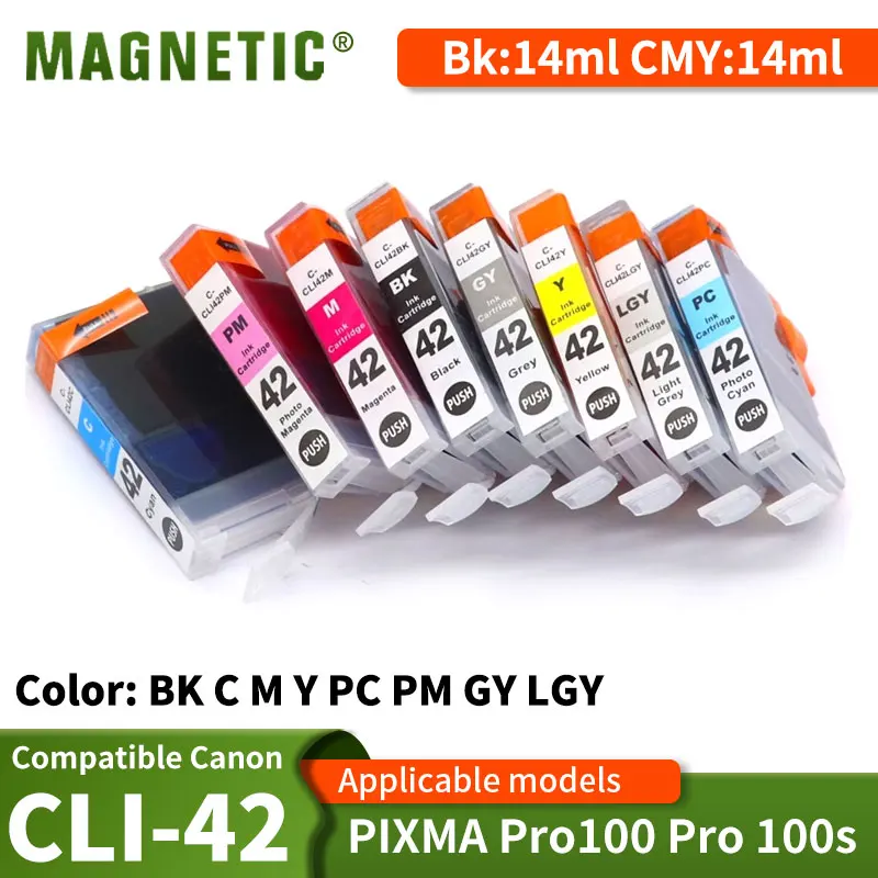 Compatible Cli 42 Cli42 Cli-42 Premium Compatible Color Inkjet Ink Cartridge For Canon Pixma Pro 100 100s Printer