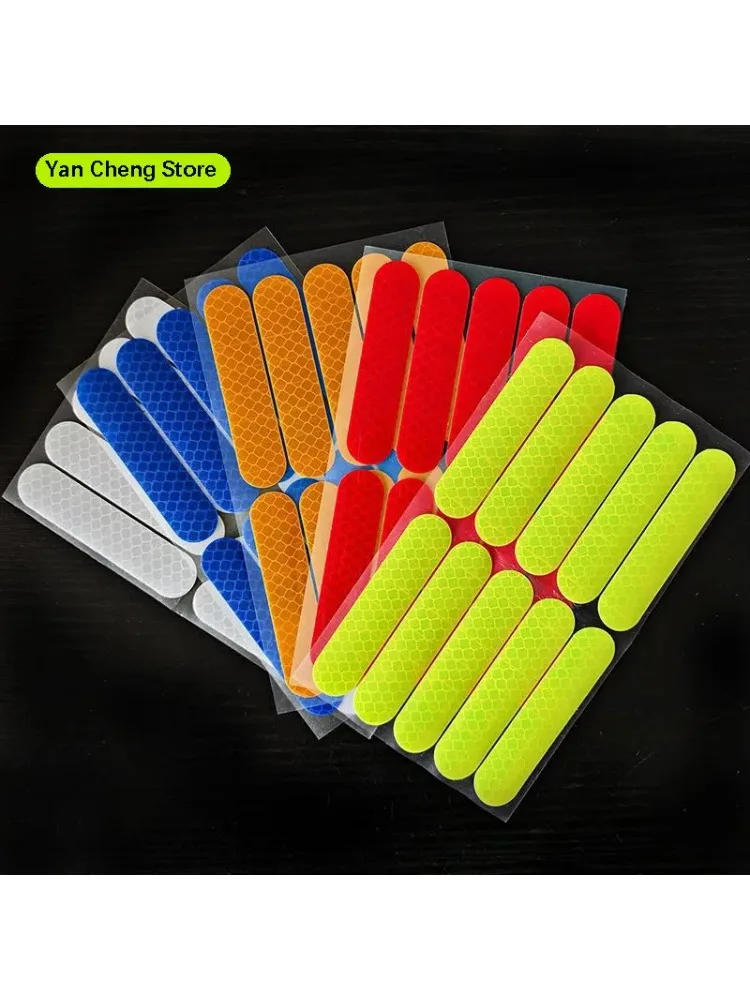 AliExpress NONE Bicycle reflective stickers motorcycle night-time stickers helmet decorative patches waterproof wear-resistant reflective strips