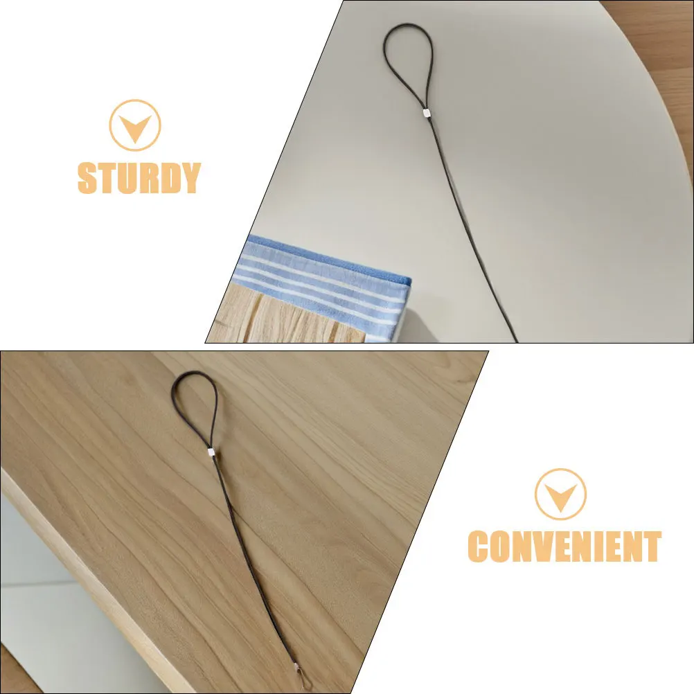 8 قطعة بوابة من الفولاذ المقاوم للصدأ مزلاج كابل سحب قابل للتعديل الثقيلة سلامة مزلاج الباب الحبل لحديقة الفناء الخلفي سياج الإضاءة الليلية #6