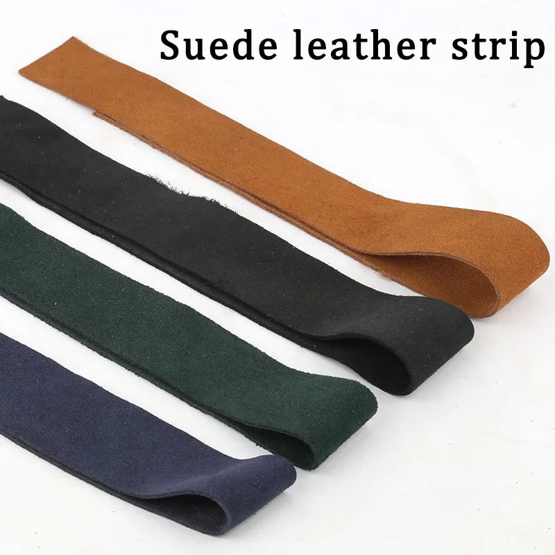 Real Leather Suede Leather Strap, Handmade DIY Edging Strip, Slingshot Wrapping, Anti Slip Suede, Multi-Color Strap, Cowhide Str