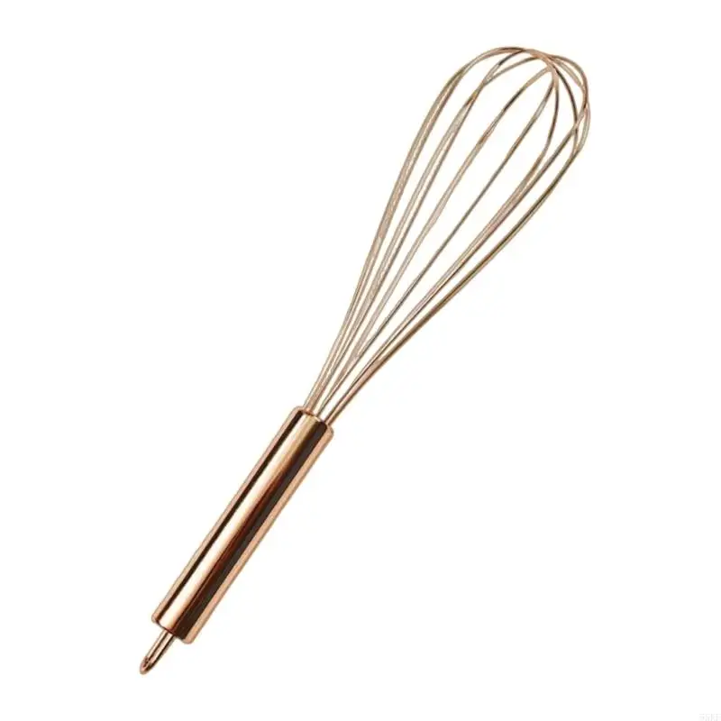 Stylish Gold Plate Kitchen Whisk Wire Whip Design For Effortless Blending 55KF
