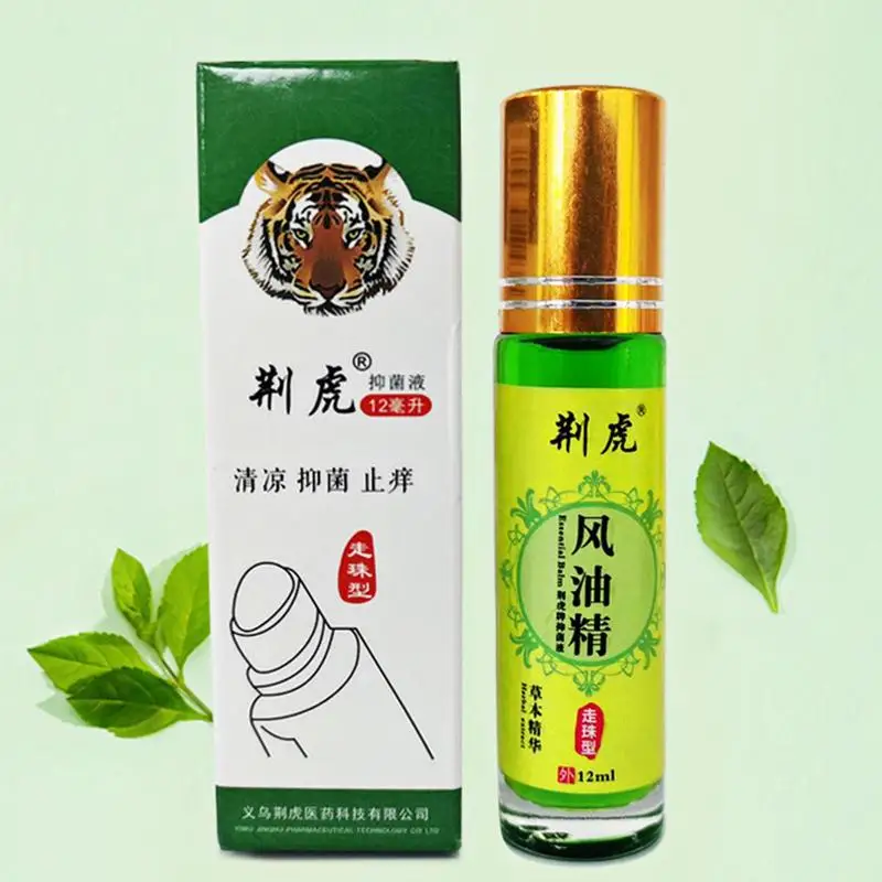 12ml Mint Essence Oil Roll-On Type Migraine Pure Natural Refreshing Peppermint Oil Roll on Pre-Diluted Natural Essence Oil Blend