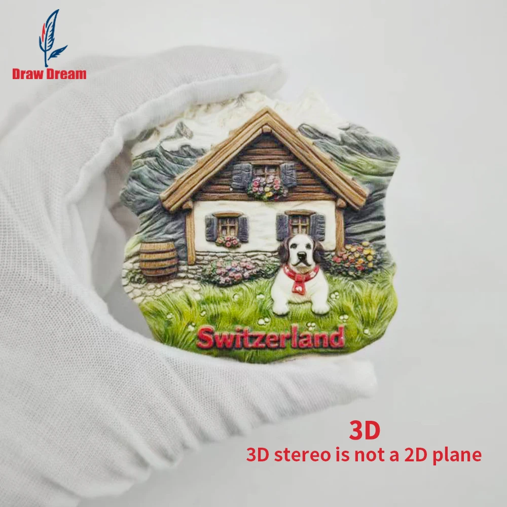 1Pc Swiss Fridge Magnet, World Travel Souvenir Collection, Suitable for Home and Office Decoration, Personalized Exclusive Travel Souvenir Magnetic Fridge Magnet, Home Decoration, Kitchen, Room, Office, Cabinet Crafts, Gifts, Holiday Souvenirs, Exquisite Small Gifts