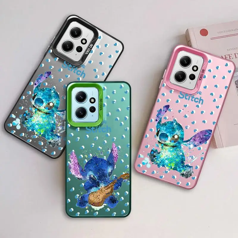 D-disneys Cute Stitch Angel phone case for Xiaomi Redmi Note 13 5G 11 Pro Plus 13C 10S 12 9S Protective Sleeve TPU Cover funda