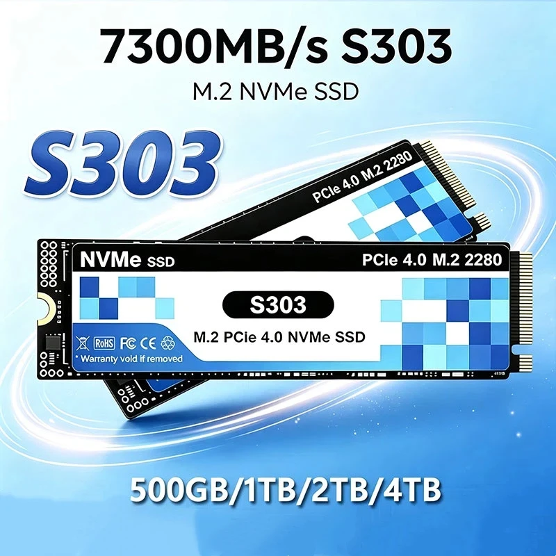 SSD Interno M.2 SATA 3.0 2280 NVME 7300MB/s 500GB 1TB 2TB 4TB para Laptop, PC e Desktop