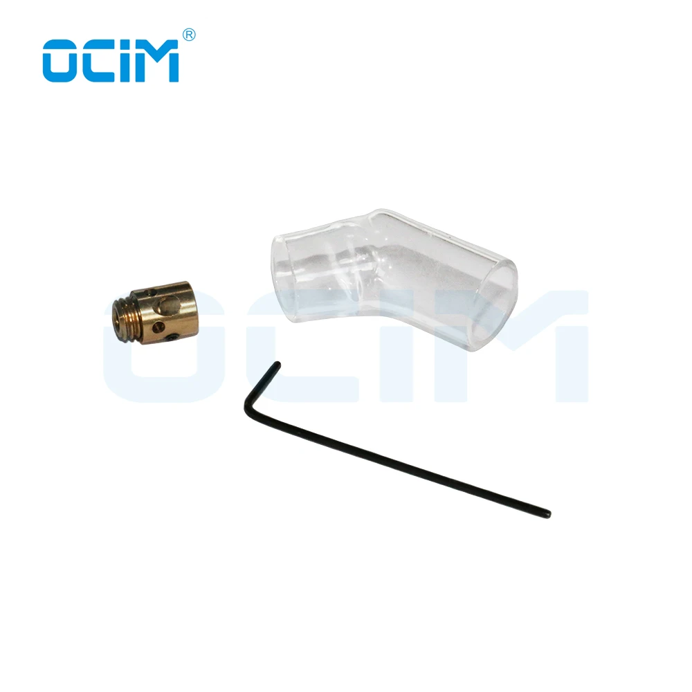 NC125 TIG Parts Clear See Glass Cup Nozzle/Ceramic Nozzle Kit For Pipe Narrow Seam Welding