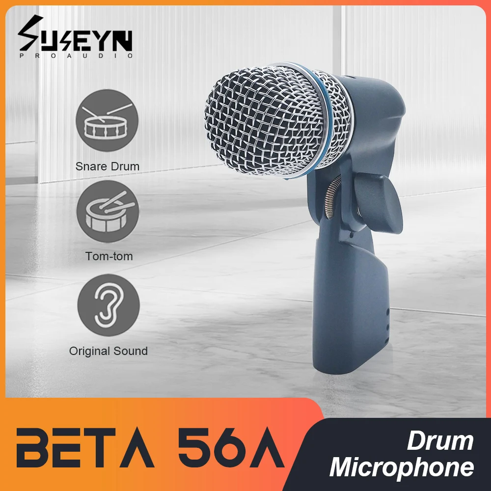 

BETA 56A Барабанный микрофон Инструмент Барабан Басовый микрофон Металлический динамический микрофон Басовый малый удар Микрофон