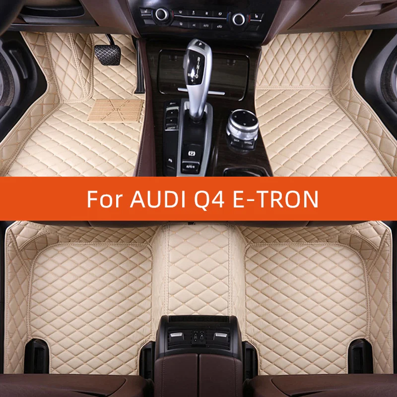 

Custom Leather Car Floor Mat For AUDI Q4 E-TRON 2023 2024 2025 2026 2027 Car Mat Interior Accessories